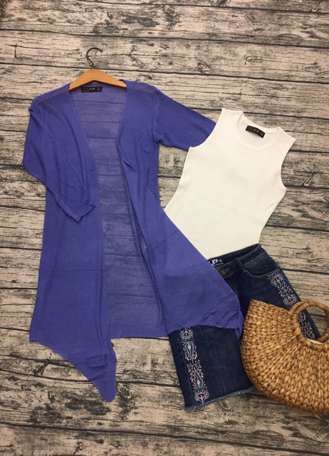 Áo khoát len phom dài