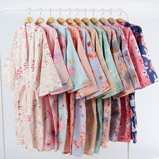 Mùa hè mỏng cotton gạc áo ngủ cặp đôi Nhật Bản kimono yukata cotton đồ ngủ mùa thu