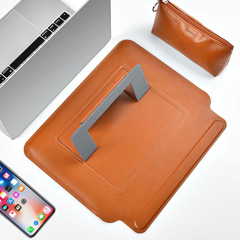 Bao da Wiwu Skin Pro III cho Macbook Surface 13&quot;-13.3&quot; kết hợp đế kê máy tiện lợi