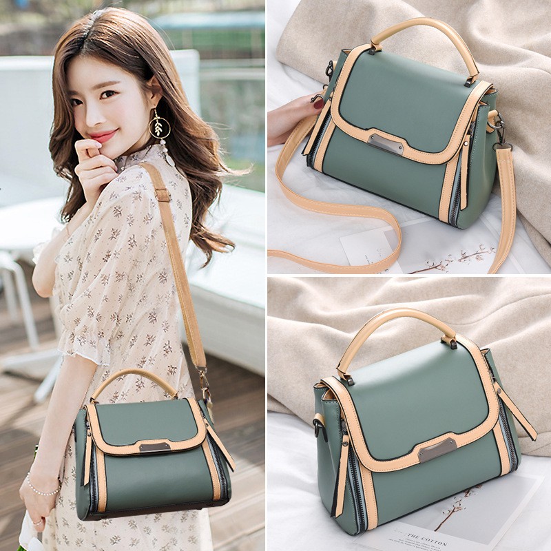 Túi Xách Đeo Chéo Hình Vuông Cỡ Nhỏ Phối Màu Đơn Giản Thời Trang Mùa Hè Cho Nữ