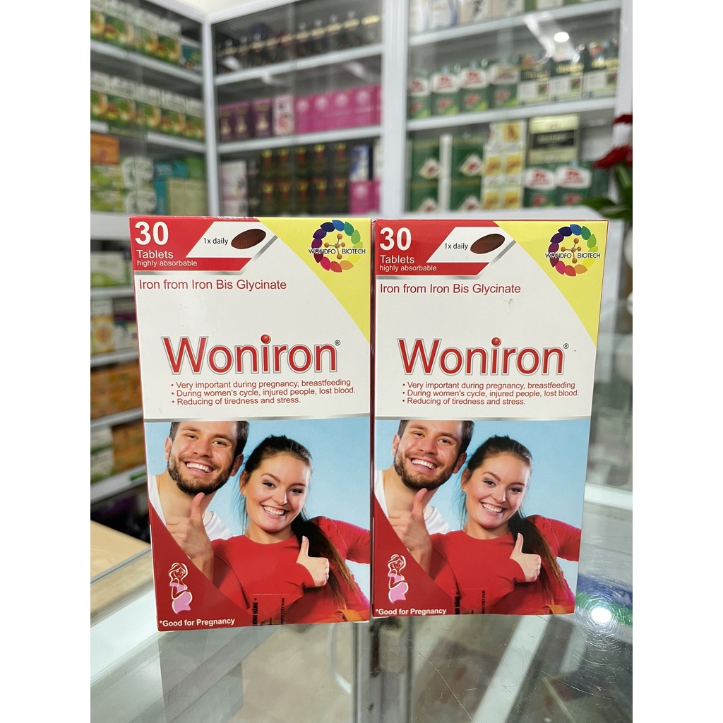 Viên uống bổ sung sắt hữu cơ WONIRON hộp 30 viên
