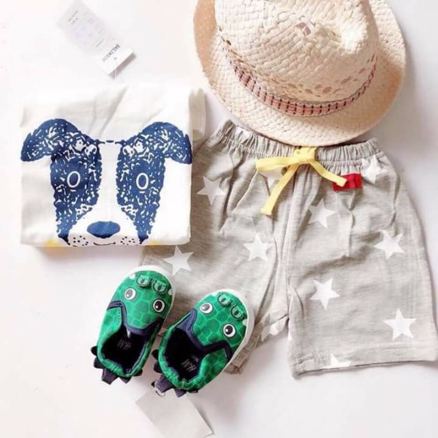 Set đồ cho bé trai hình cún