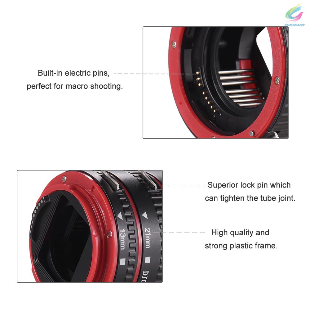 Ống mở rộng Andoer Macro Af (13Mm + 21mm + 31m) dành cho Canon Eos Ef-S 60d 7d 5d Ii 550d