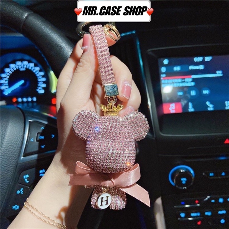 [Mẫu Mới] Móc Khoá Đính Đá Nhân Tạo Hình Gấu Nơ Bự Siêu Lấp Lánh Thời Thượng - Mr.Case