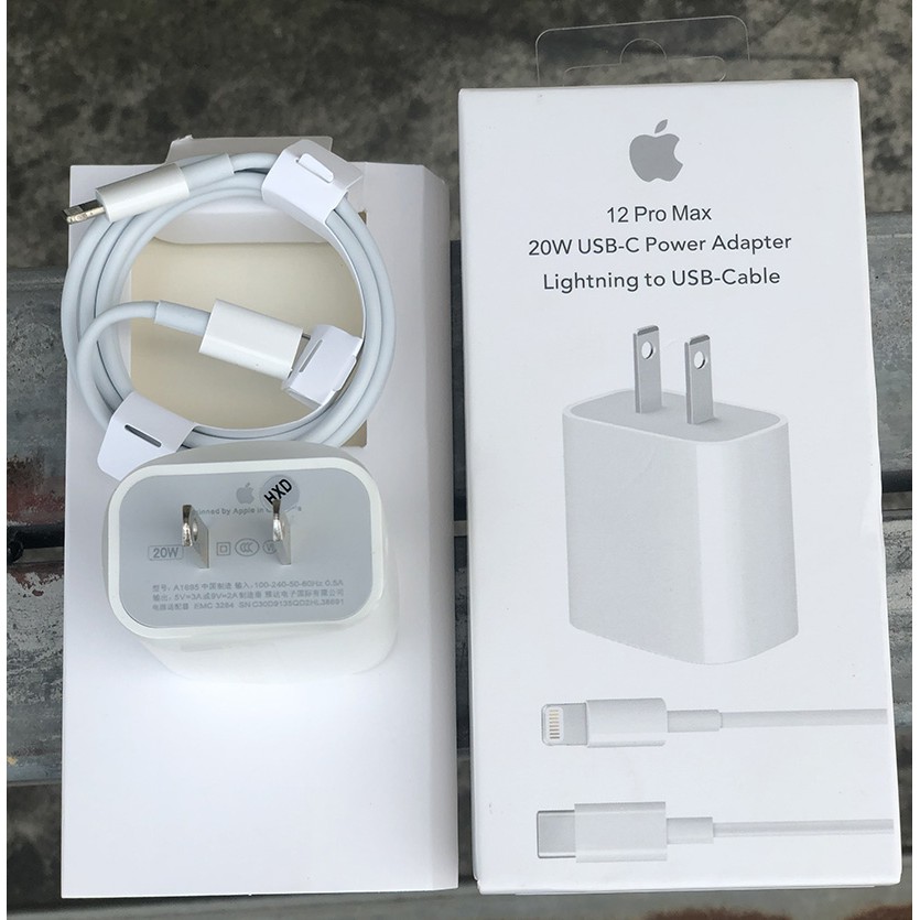Bộ Sạc iPhone 20W Bộ Cáp Sạc iPhone 12 ProMax PD 20W USB Type-C To Lightning Chuẩn Apple Sạc Cực Nhanh - BH 6 Tháng