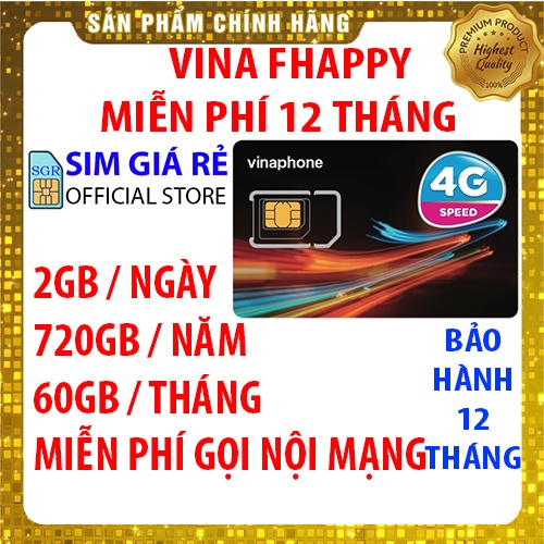 SIM 4G 1 NĂM VINAPHONE VD149, U1500, FCLUB, VD89, FHAPPY - 4G VINA TRỌN GÓI KHÔNG NẠP TIỀN XÀI THẢ GA - SIM GIÁ RẺ