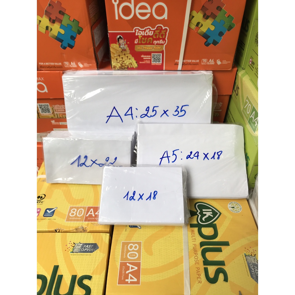 Bao thư Trắng A4 A5  có keo 80gsm - đủ các kích cỡ SUKADO