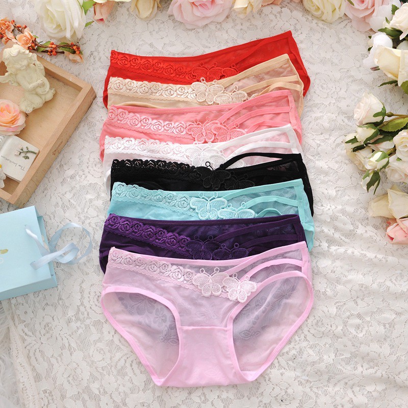 (Che tên) Quần lót dây thêu bướm ren lưới sexy gợi cảm | BigBuy360 - bigbuy360.vn