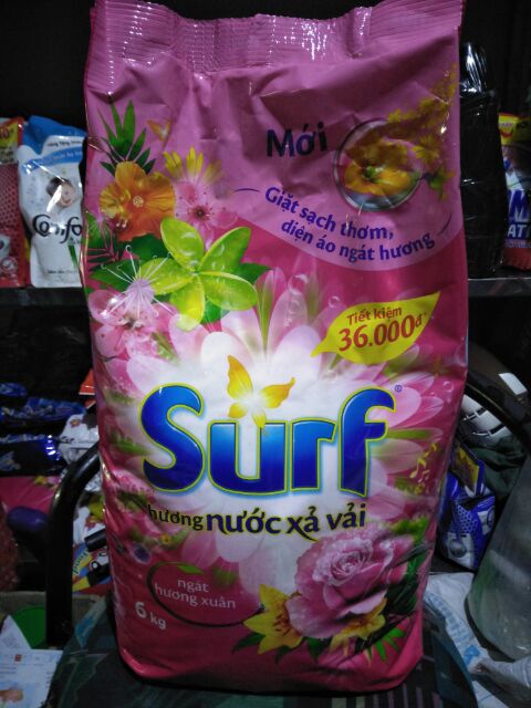 Bột giặt surf 5.8kg hương nước xả.