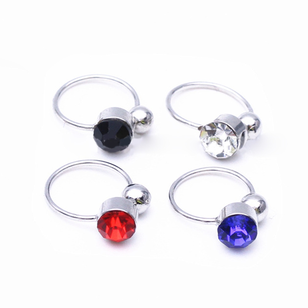 Khuyên kẹp vành tai đính đá thời trang cho nữ