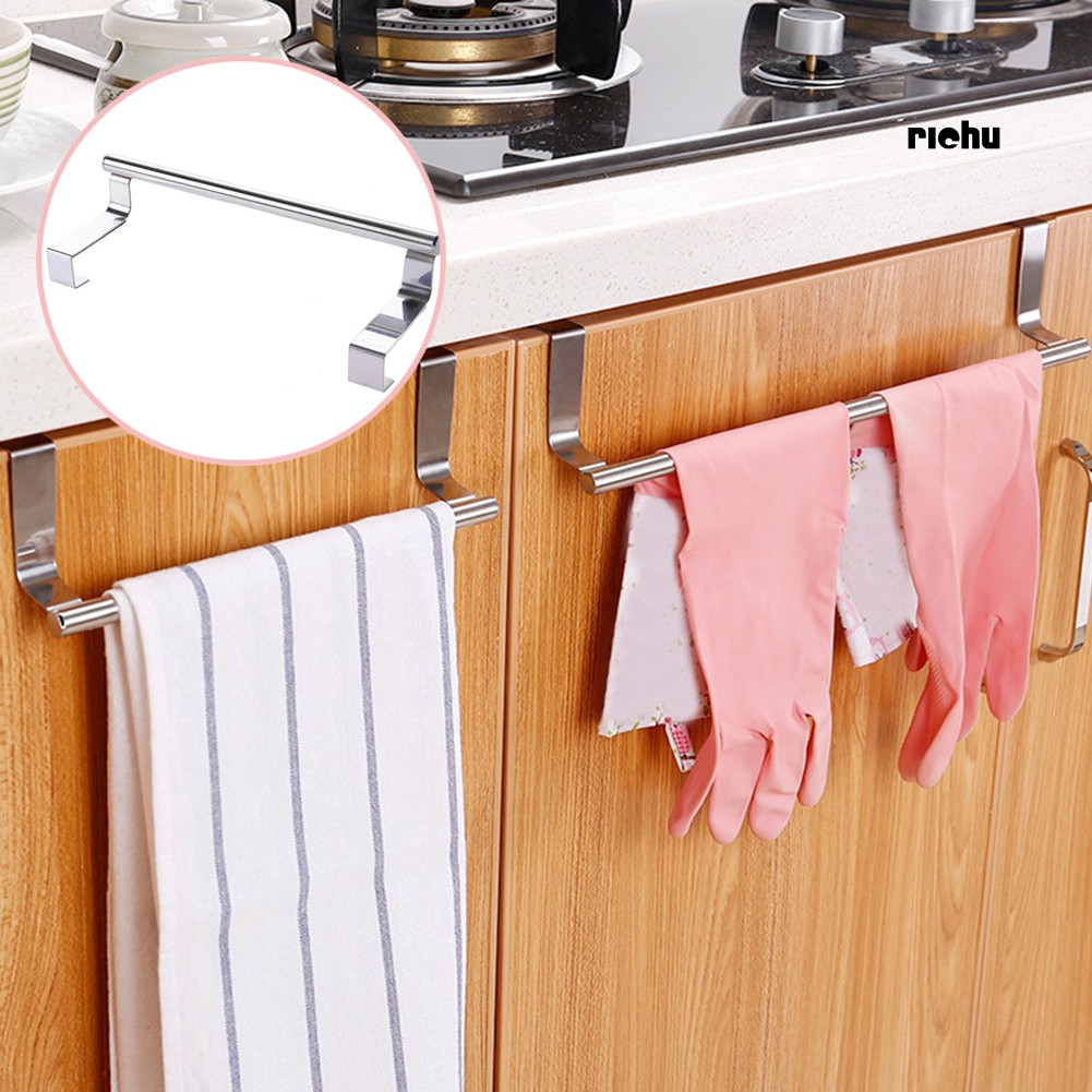 ❀Giá Đỡ Treo Khăn Bằng Thép Không Gỉ Gắn Cửa Tủ Chén