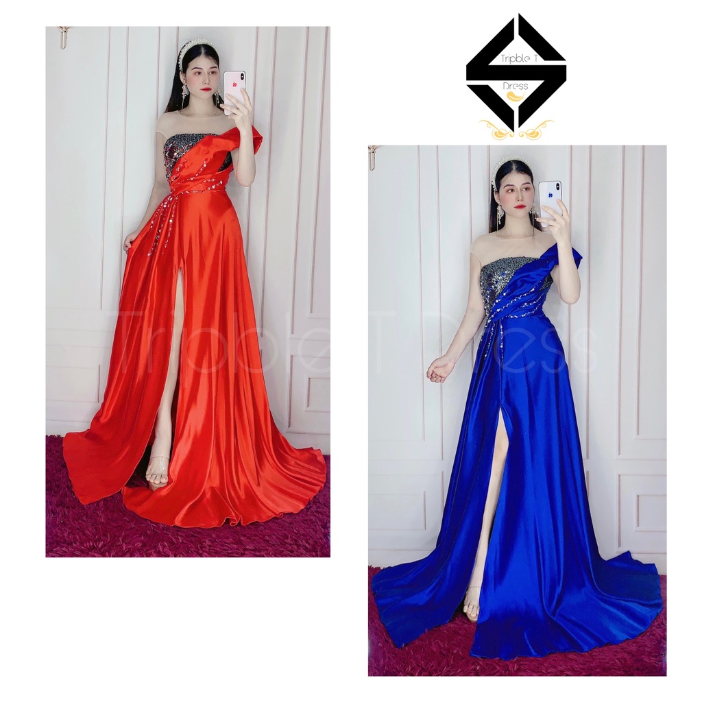 Đầm maxi dạ hội kim sa kết cườm sang trọng TRIPBLE T DRESS - size M/L -MS98Y