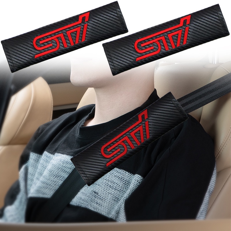 1 Đệm Bọc Dây Đai An Toàn Bằng Sợi Carbon Thoáng Khí Cho Subaru Impreza WRX STI GDA GDB Forester Liberty