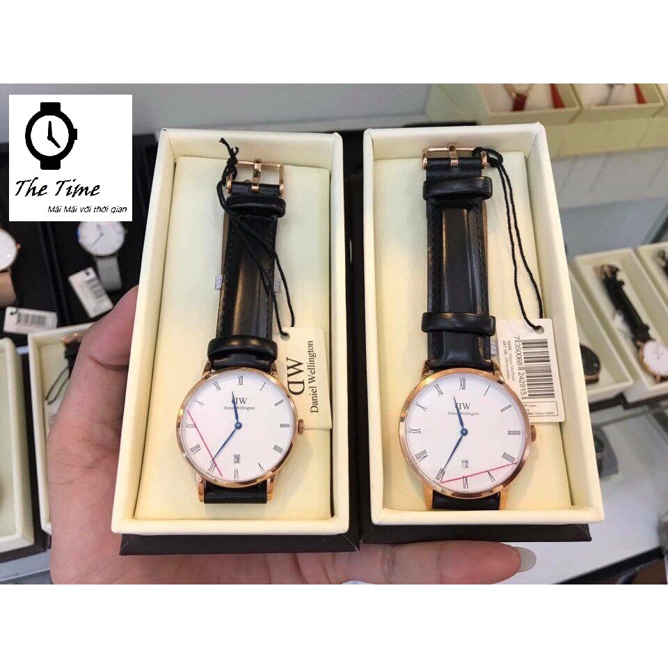 Đồng Hồ Đôi DW Nam Nữ _DW Đôi Daniel Wellington dây da Authentic Fullbox Túi Xách,Hộp,Sách Hướng Dẫn,thẻ,tag check code