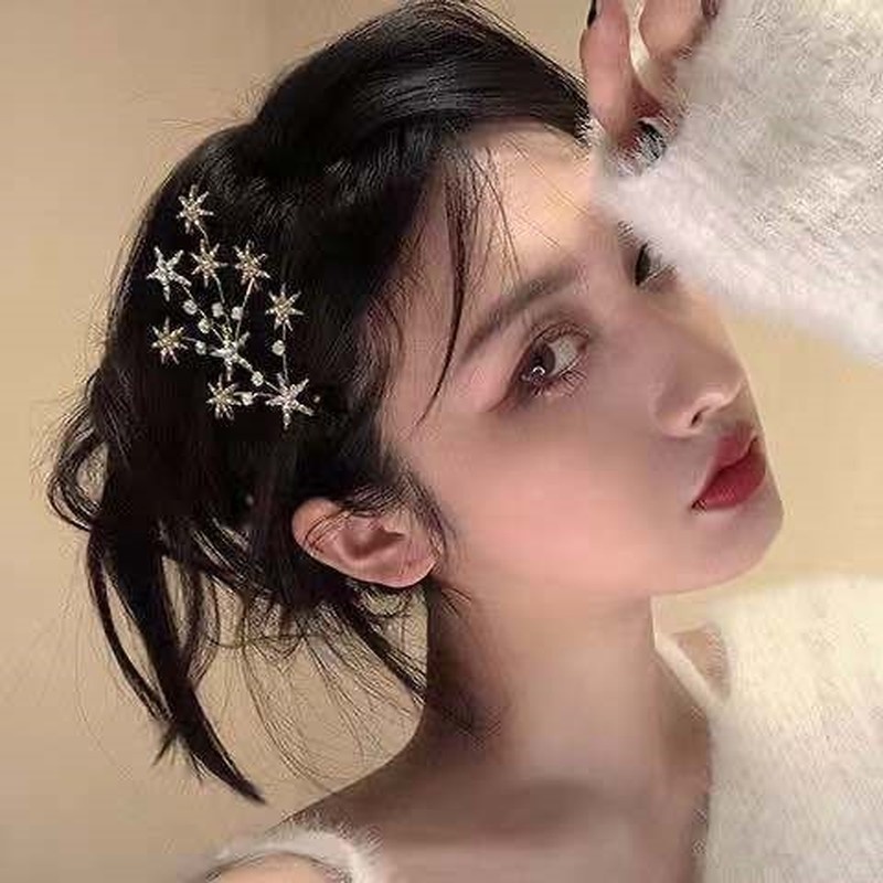 Kẹp Tóc Đính Ngọc Trai Lấp Lánh Thời Trang Cho Nữ