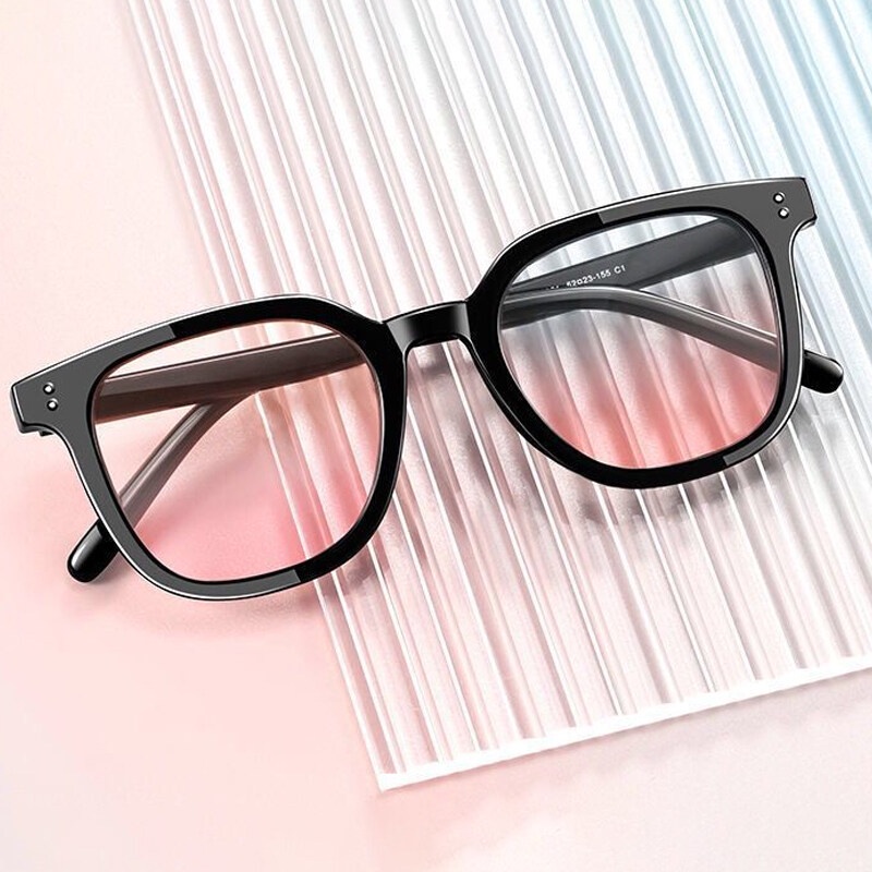 Kính Mát Gọng Trong Suốt Màu Hồng Gradient Thời Trang Cho Nữ