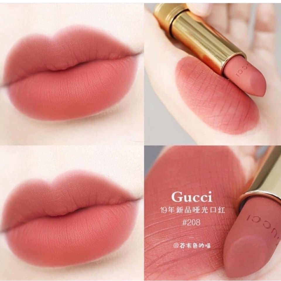 SON THỎI GUCCI MATTE MÀU 208