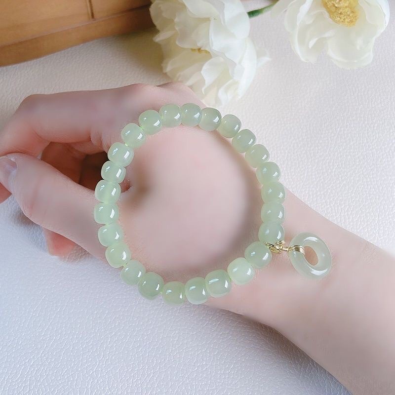 Vòng tay đá xanh trụ