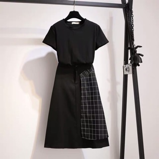 {order bigsize,45-100kg}Sét Áo+Chân váy cách điệu phong cách