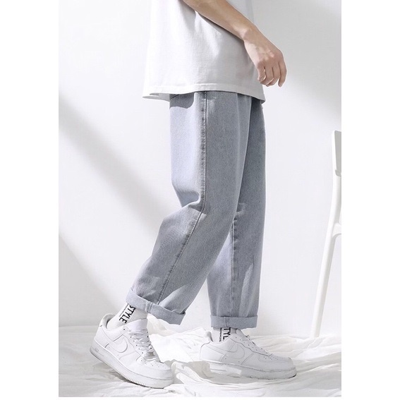 Quần jean Baggy, Quần jean ống rộng, dáng ống suông, rộng nam TR01 style hàn quốc | WebRaoVat - webraovat.net.vn