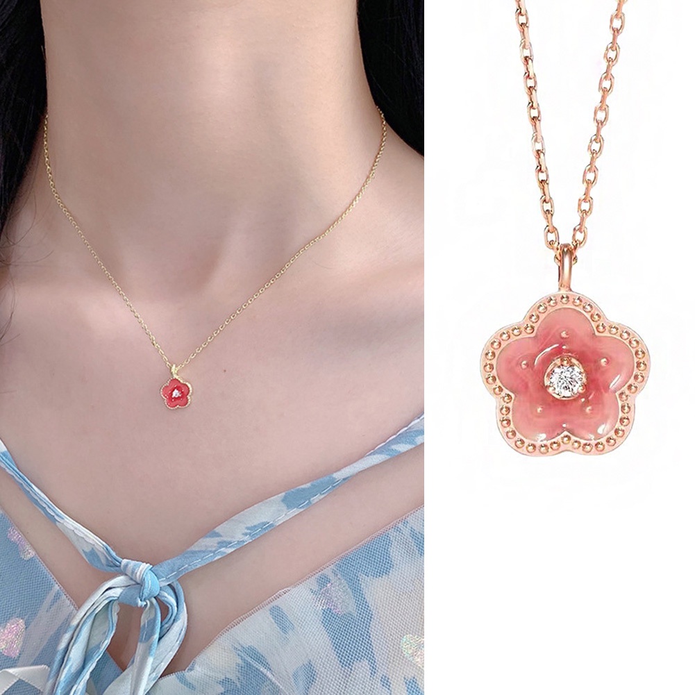 Vòng cổ Hình Hoa Đào Nhỏ Xinh Thanh Lịch Thời Trang Hàn Quốc