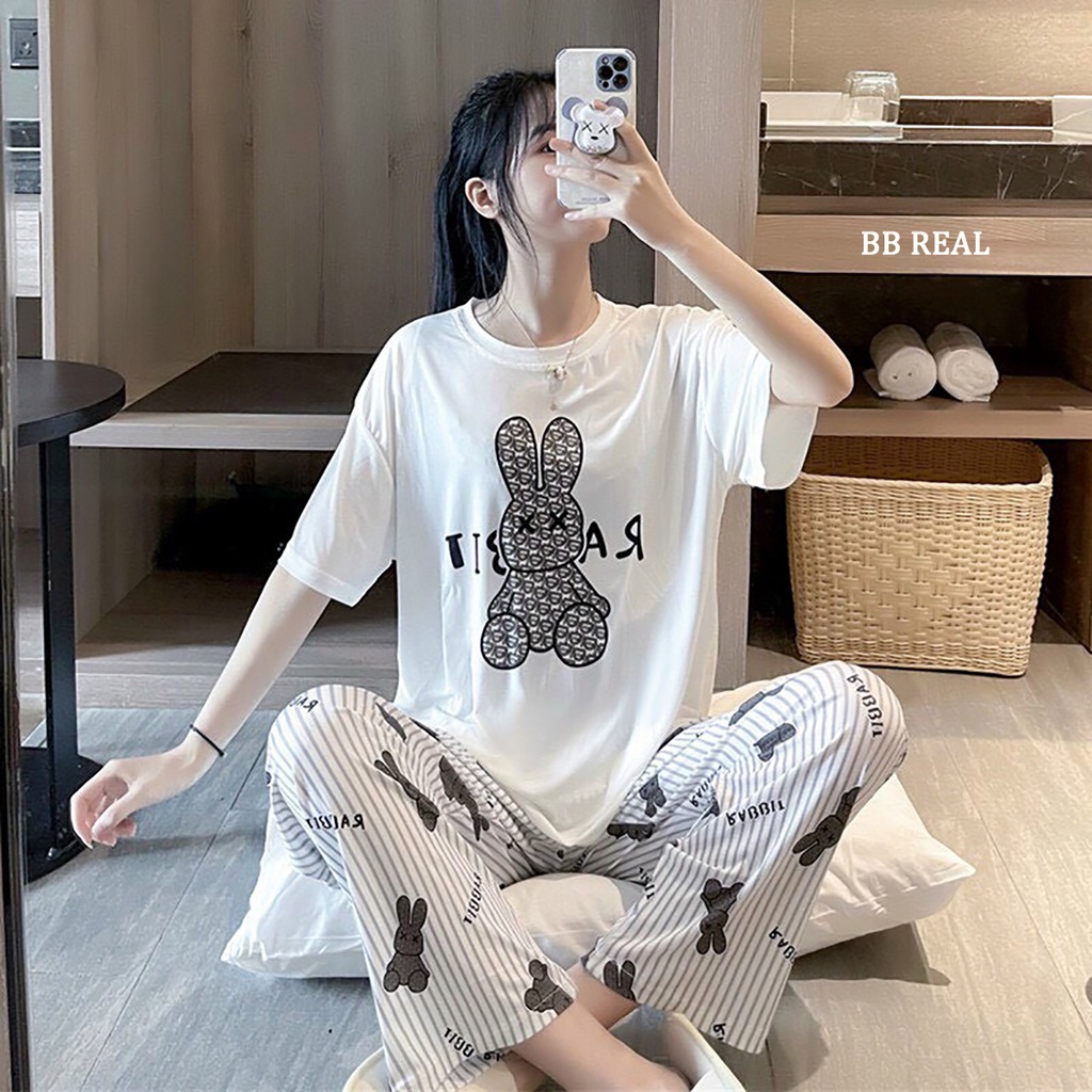 Đồ Bộ Mặc ở Nhà Bộ Đồ Ngủ Nữ Quần Dài Pijama Thun Lạnh Đẹp [CODE 33-36] Freesize Từ 45-60Kg - BB REAL | BigBuy360 - bigbuy360.vn