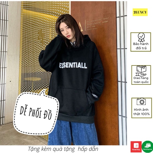 Áo khoác nỉ  Áo khoác hoodie nam nữ đẹp form rộng Unisex chất nỉ ngoại 2 lớp dày dặn - LUXCY