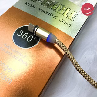 Cáp sạc từ hít nam châm 1M và 3 đầu nam châm Micro TypeC IPhone
