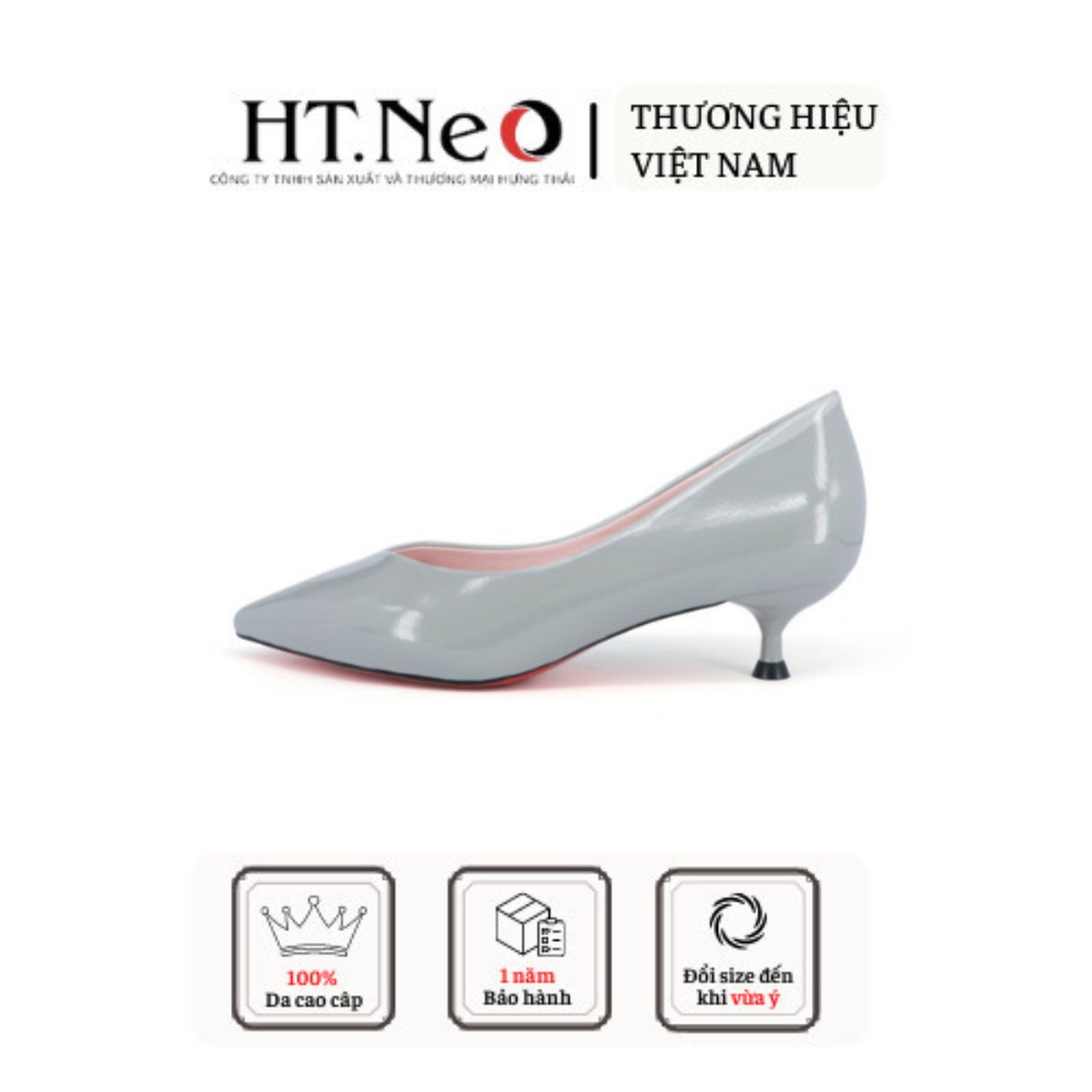 Giày cao gót mũi nhọn HT.NEO Thiết kế da bóng, đế cao 2cm, đường nét tinh tế CS231
