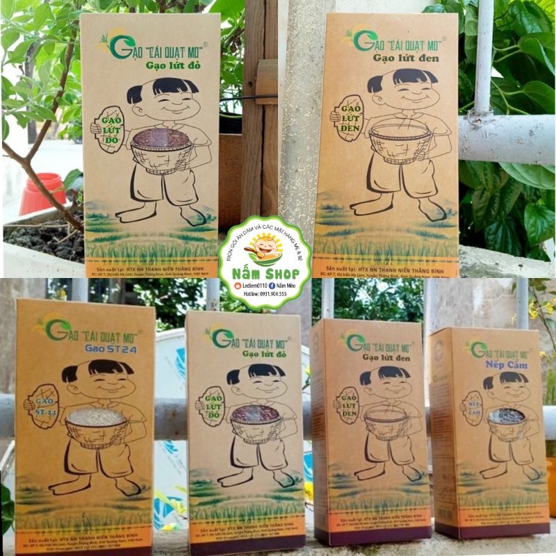 Gạo lứt đen/lứt đỏ/nếp cẩm Cái Quạt Mo 1kg