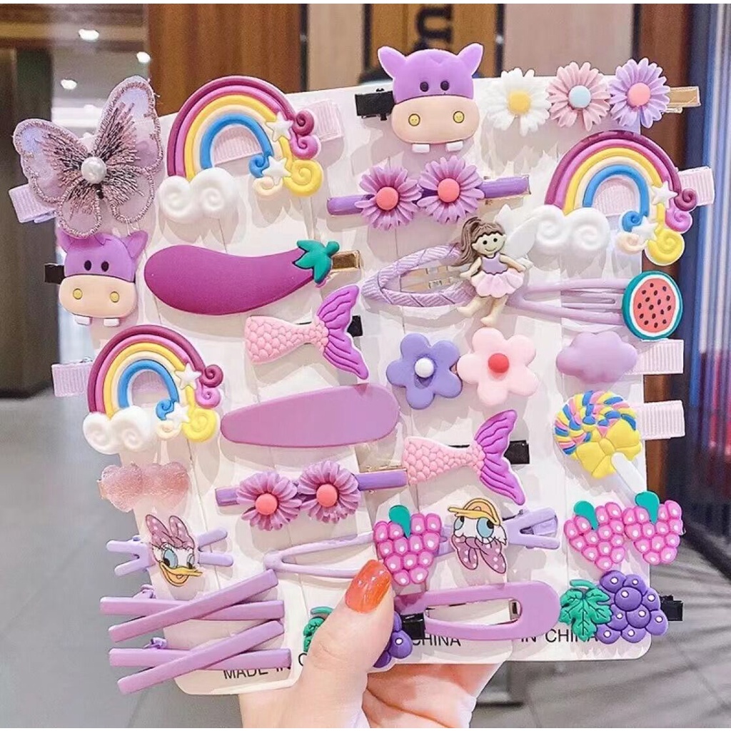 Kẹp Tóc Kiểu Hàn Quốc Dễ Thương Xinh Xắn Dành Cho Bé Gái