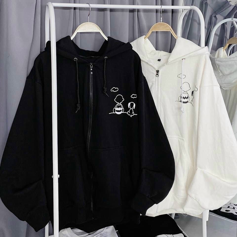 Áo HOODIE &amp; SWEATER Form Rộng Khóa Kéo Chất Nỉ Ngoại Mềm Mịn NEW KSB
