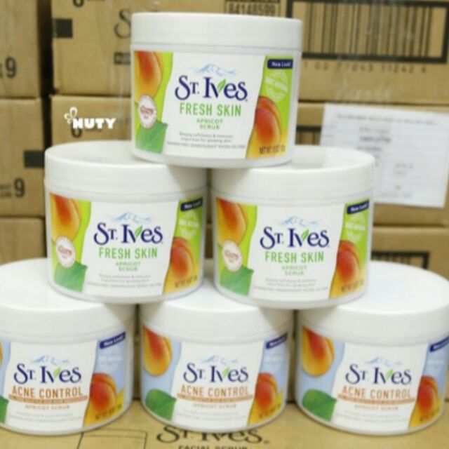 Tẩy tế bào chết mơ cho da mụn St.Ives Acne Control Apricot Scrub 283g (mẫu mới) | BigBuy360 - bigbuy360.vn