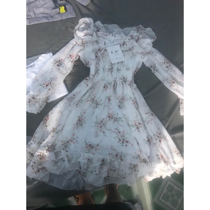 VÁY HOA NHÍ TRỄ VAI HÀNG QUẢNG CHÂU 2 LỚP SIÊU XINH | BigBuy360 - bigbuy360.vn