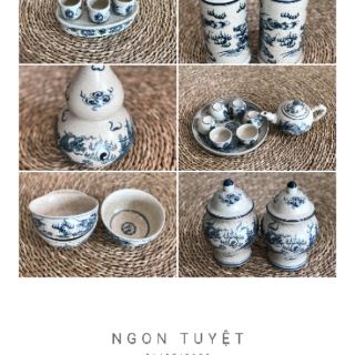 Bộ đồ thờ gia tiên men rạn đen