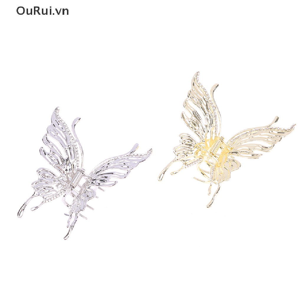 Kẹp Tóc Hình Bướm Bằng Kim Loại Dạng Lỏng Thời Trang Cho Nữ