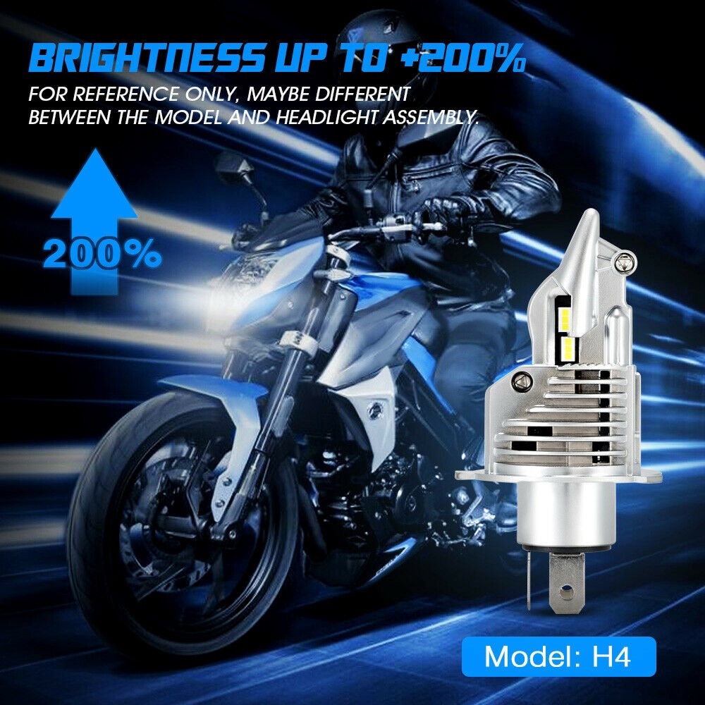 FIGHTER  H4 Motorcycle LED Headlight Bulb 1Pcs 30W LED Light Bulb Headlamp For Yamaha Kawasaki Motorcycle