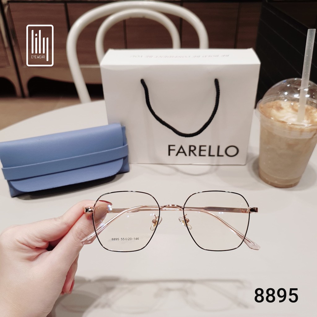 Gọng kính cận mắt kim loại viền mảnh thời trang nữ lilyeyewear 8895 | BigBuy360 - bigbuy360.vn