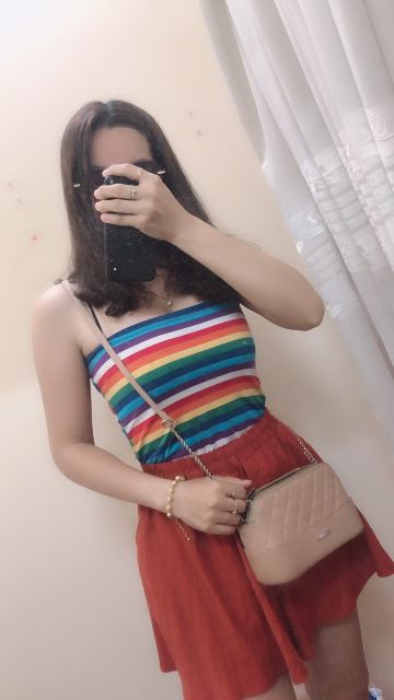 Áo 2 dây 7 sắc cầu vòng siêu xinh