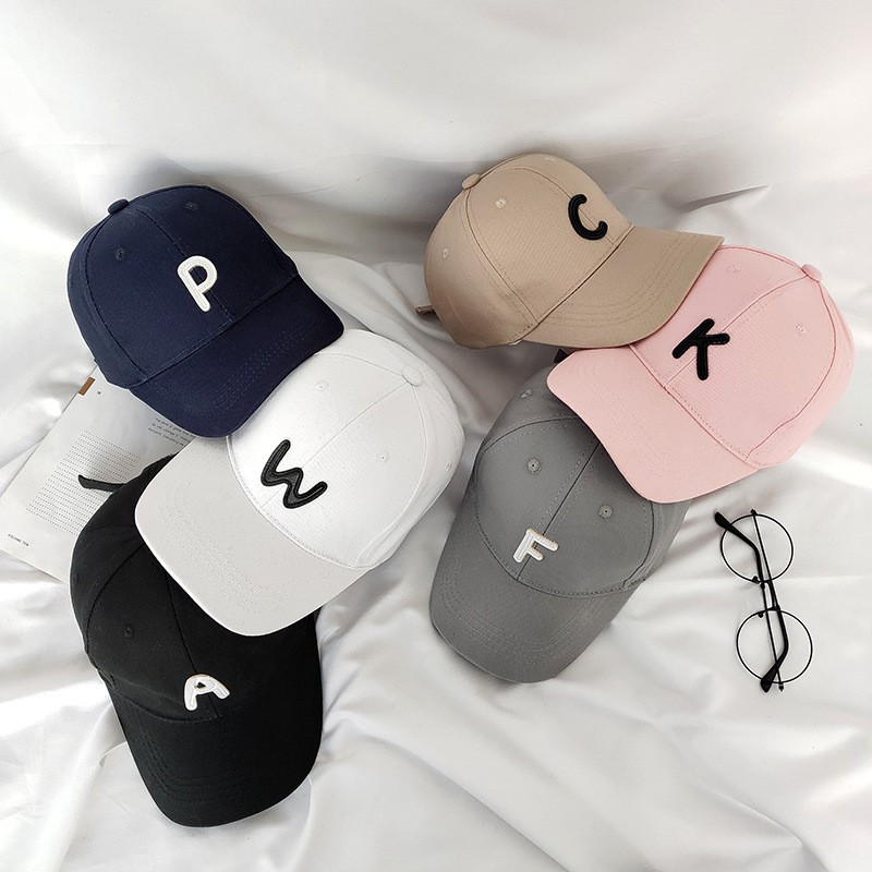 Mũ Lưỡi Trai Màu Sắc Tương Phản Thêu Chữ Phong Cách Hàn Quốc Cho Bé