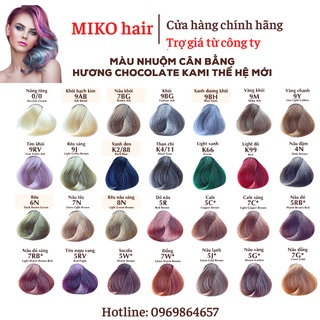 Thuốc nhuộm tóc KAMI hàng chính hãng, thuốc nhuộm tự cân bằng màu, không kèm trợ nhuộm MIKO HAIR
