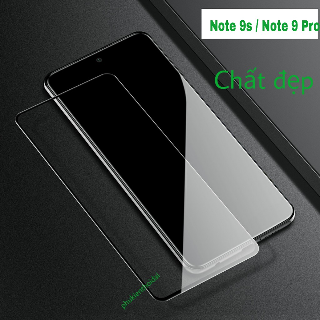 Cường lực Full màn Redmi Note 9s / Note 9 Pro FREESHIP Từ 50k Full keo chất đẹp cao cấp ( tặng giấy lấy bụi )