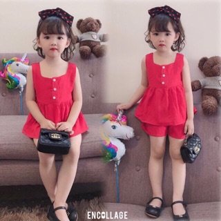 Sét đũi hai dây cao cấp trơn cho bé