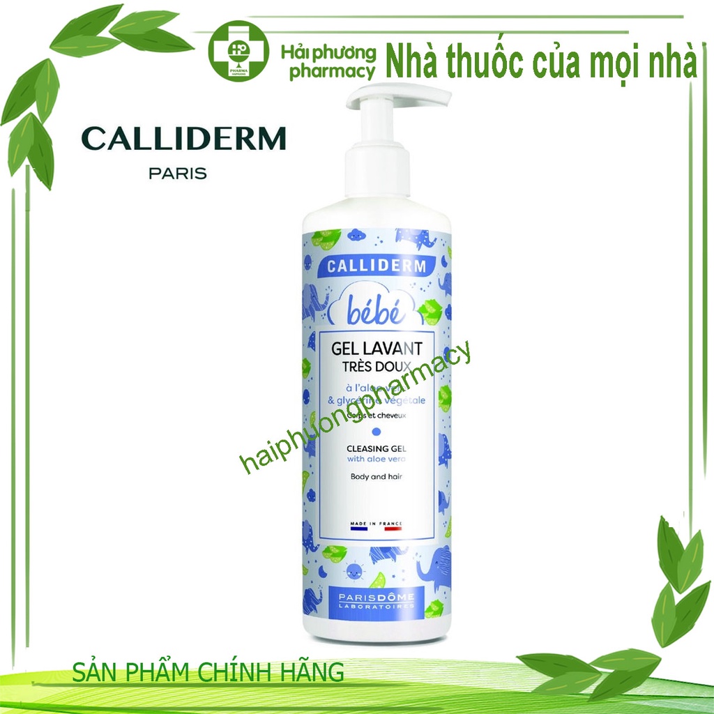 Calliderm sữa tắm em bé nha đam 2 trong 1 chai 500 ml