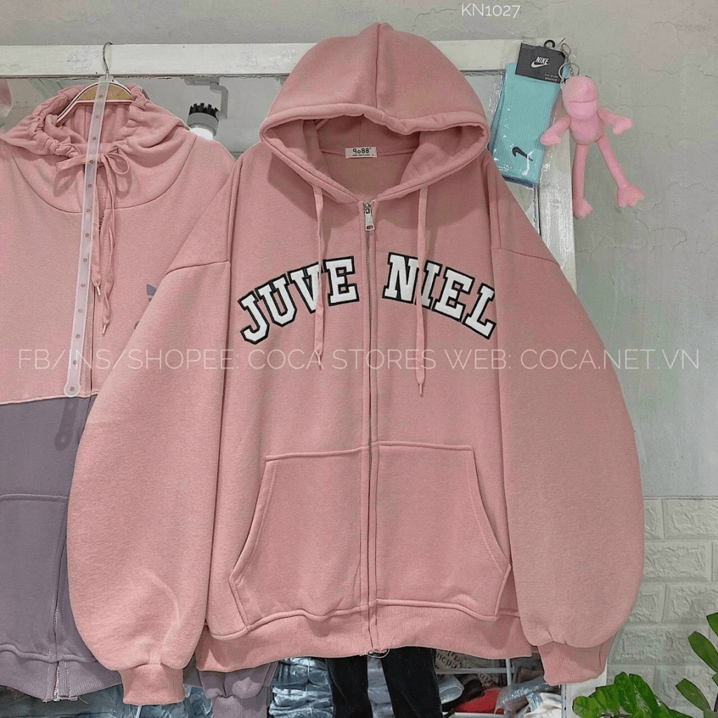 ÁO KHOÁC HOODIE JUVE NIEL CÓ DÂY KÉO THỜI TRÀNG SÀNH ĐIỆU SIÊU CUTE DỄ THƯƠNG PHONG CÁCH