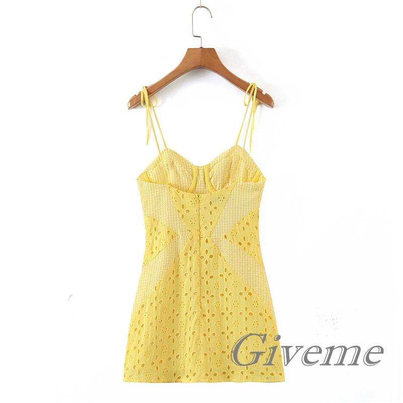 Đầm Ôm Không Tay Họa Tiết Hoa Vàng y2k