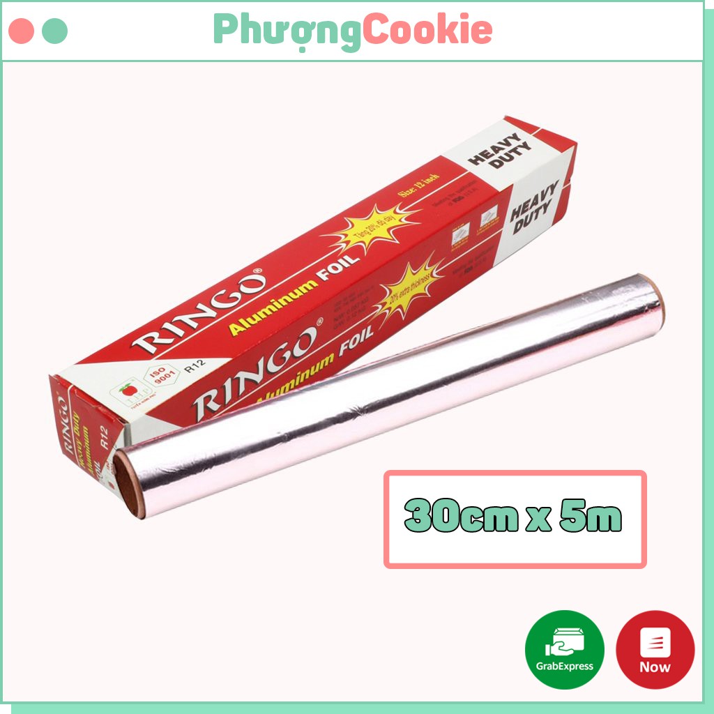 Giấy bạc nướng, bọc thực phẩm Ringo 5m dùng để nướng thịt, cá, bánh | BigBuy360 - bigbuy360.vn