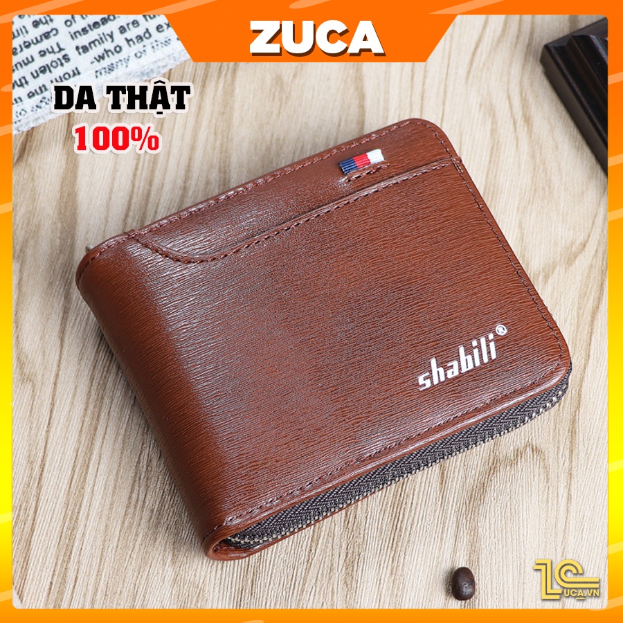 Ví Nam Da Bò Dáng Đứng Chính Hãng ZUCA - Bảo Hành 12 tháng AN10