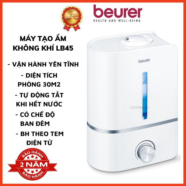 Máy tạo độ ẩm không khí Beurer LB45, khuyếch tán tinh dầu, phun sương, bộ lọc chống cặn vôi