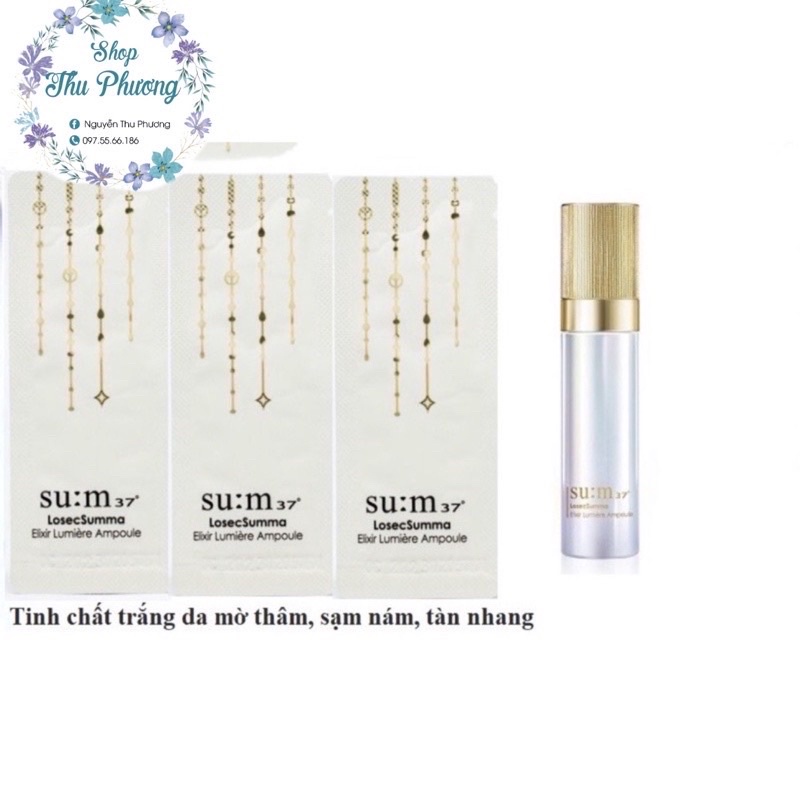 COMBO 10 GÓI TINH CHẤT TRUYỀN TRẮNG SUM LOSEC  ELIXIR LUMIERE AMPOULUE